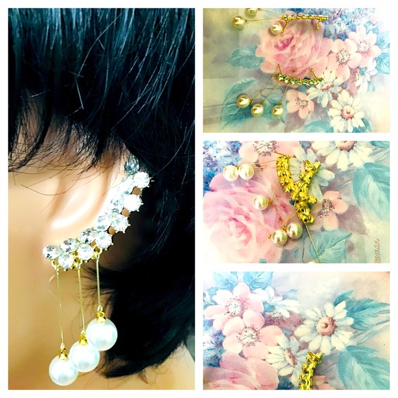 Woman fashion earrings light luxury tassels pearl And gold earrings for women - Picture 3 of 9